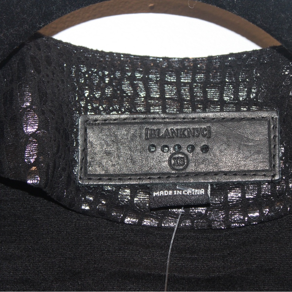 Blank NYC “Iron Girl” Croc-Embossed Faux Leather Jacket — NYC, Size XS - Picture 3 of 7